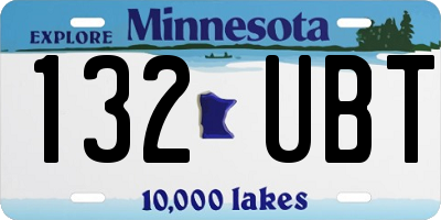 MN license plate 132UBT