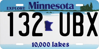 MN license plate 132UBX