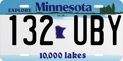 MN license plate 132UBY