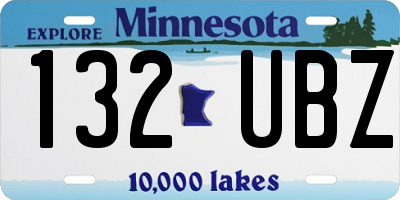 MN license plate 132UBZ