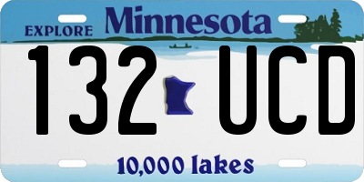 MN license plate 132UCD