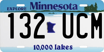 MN license plate 132UCM