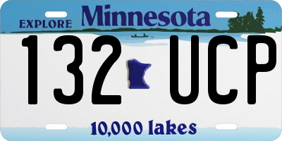 MN license plate 132UCP