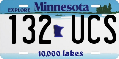 MN license plate 132UCS