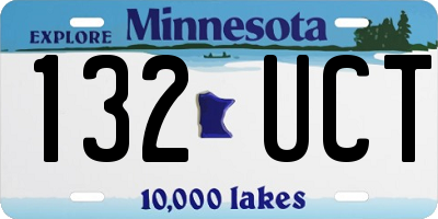 MN license plate 132UCT