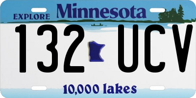 MN license plate 132UCV