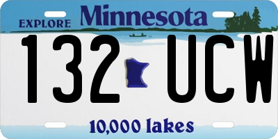 MN license plate 132UCW