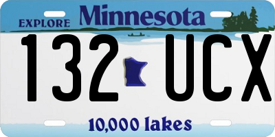 MN license plate 132UCX