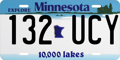 MN license plate 132UCY