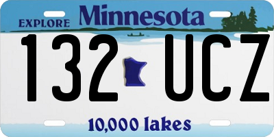 MN license plate 132UCZ