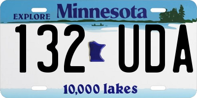 MN license plate 132UDA