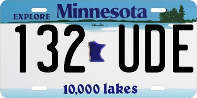 MN license plate 132UDE