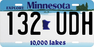 MN license plate 132UDH