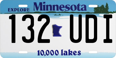 MN license plate 132UDI