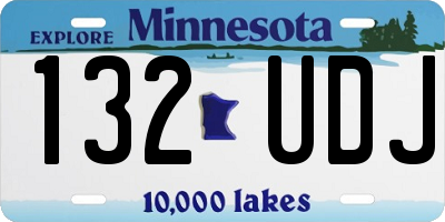 MN license plate 132UDJ