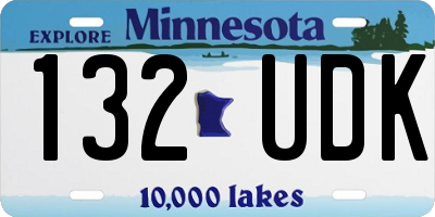MN license plate 132UDK