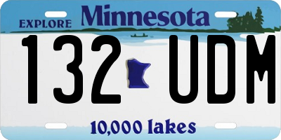 MN license plate 132UDM