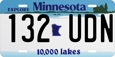 MN license plate 132UDN