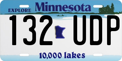 MN license plate 132UDP