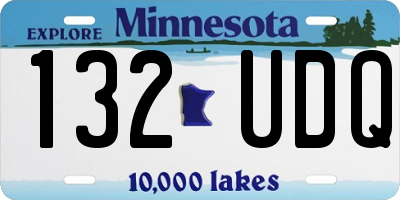 MN license plate 132UDQ