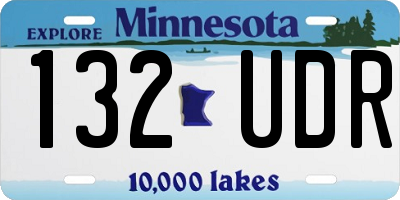 MN license plate 132UDR