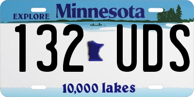 MN license plate 132UDS