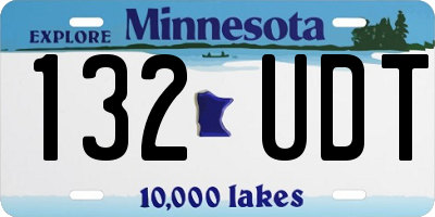 MN license plate 132UDT