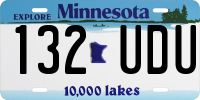 MN license plate 132UDU