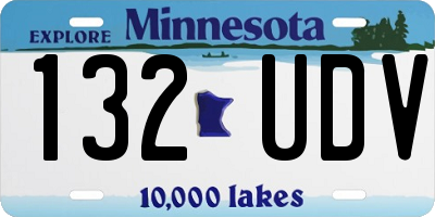 MN license plate 132UDV