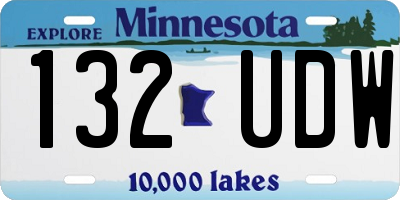 MN license plate 132UDW