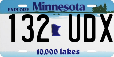 MN license plate 132UDX