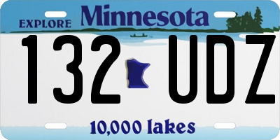 MN license plate 132UDZ