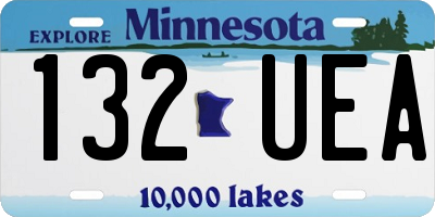 MN license plate 132UEA
