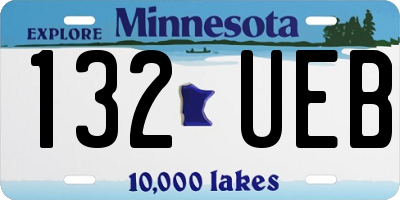 MN license plate 132UEB