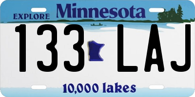 MN license plate 133LAJ