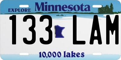 MN license plate 133LAM