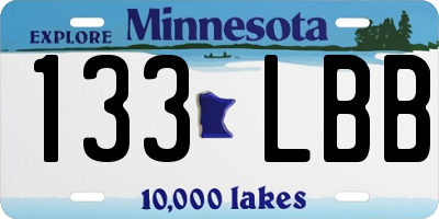 MN license plate 133LBB