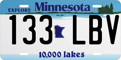 MN license plate 133LBV