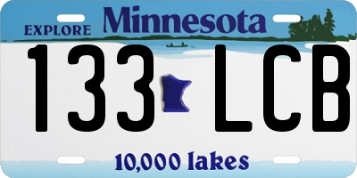 MN license plate 133LCB