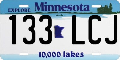 MN license plate 133LCJ