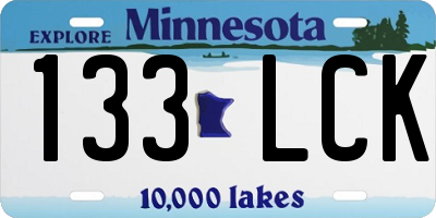 MN license plate 133LCK