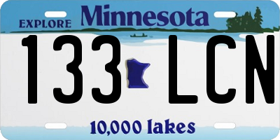 MN license plate 133LCN