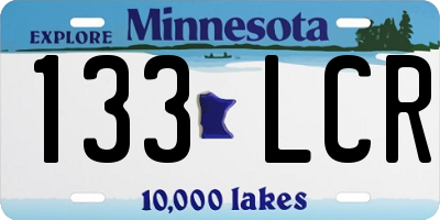 MN license plate 133LCR