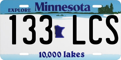MN license plate 133LCS