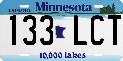 MN license plate 133LCT