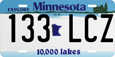 MN license plate 133LCZ