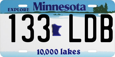 MN license plate 133LDB