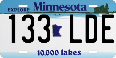 MN license plate 133LDE