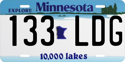 MN license plate 133LDG