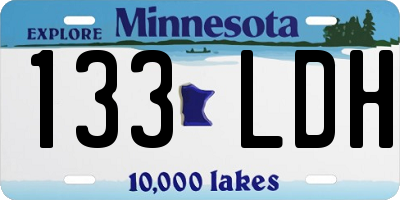 MN license plate 133LDH